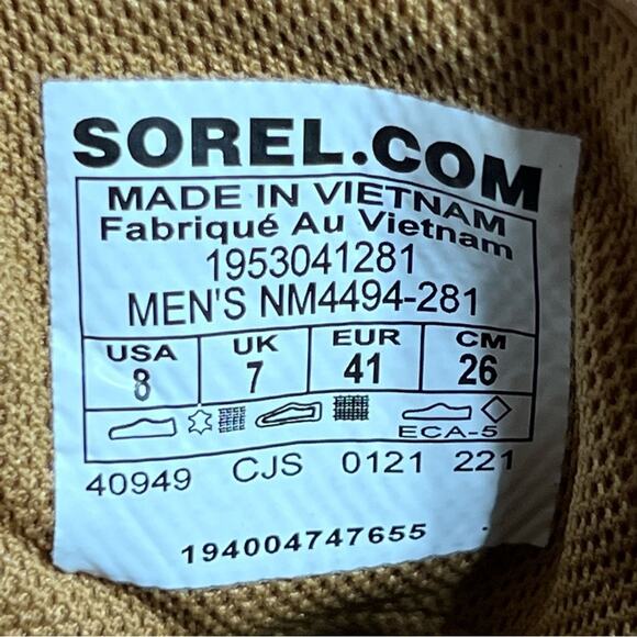 Sorel Caribou OTM Buff Madder Brown Suede Waterproof Chukka Boot Mens Size 8 main image 6